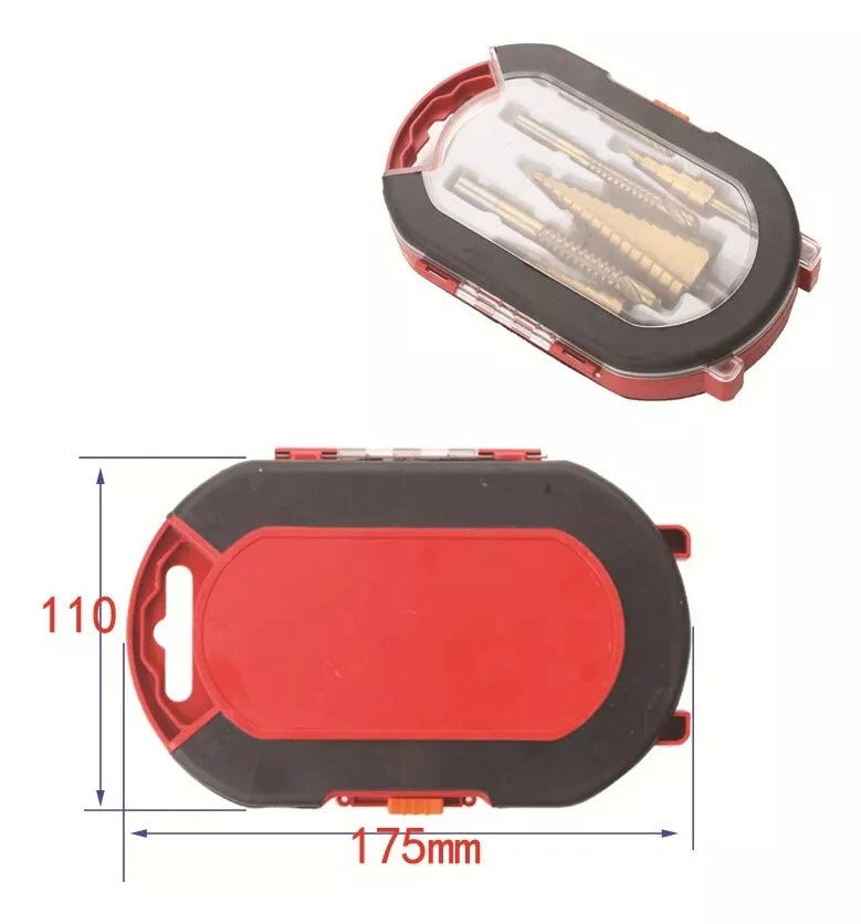 ¡TALADRA COMO UN PROFESIONAL CON EL SET DE 6 BROCAS ESCALONADAS DE TITANIO! 🔩