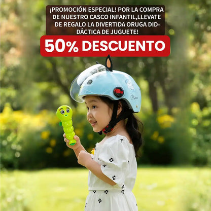 Casco Protecta® Kids ✪ Verificado – ¡Incluye Oruga Didáctica Gratis!