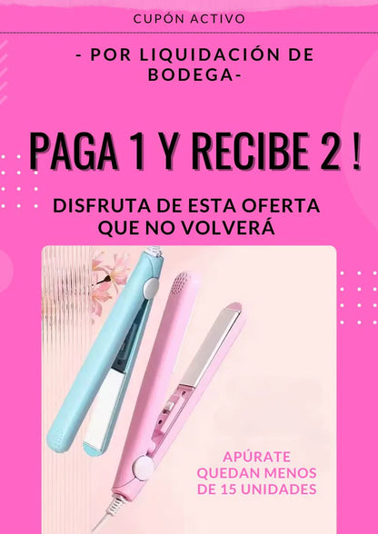MINI PLANCHA VIAJERA MAGICA PARA CABELLO™ 2 x 1