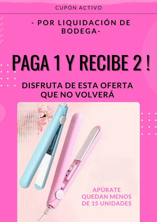 MINI PLANCHA VIAJERA MAGICA PARA CABELLO™ 2 x 1